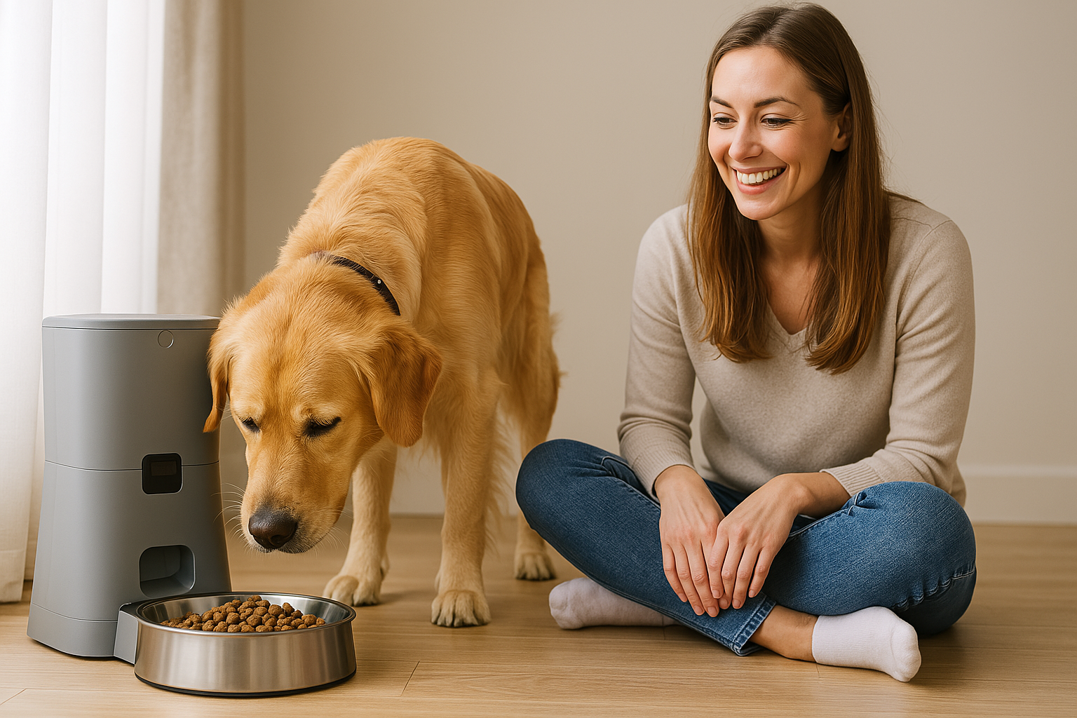 Automatic Dog Feeder for large breed dogs with large food capacity